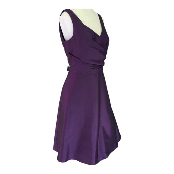 Alfred Sung Dress D624 Size 14 Majestic Purple Pocket Prom Cocktail Party Dress - Picture 3 of 13